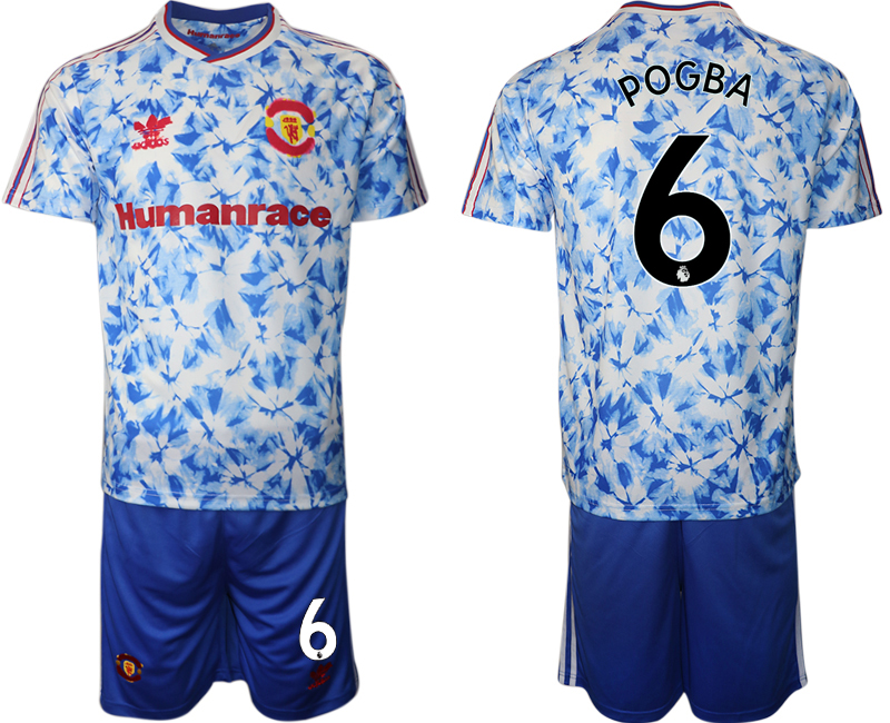 Men 2021 Manchester united adidas Human Race #6 soccer jerseys->manchester united jersey->Soccer Club Jersey